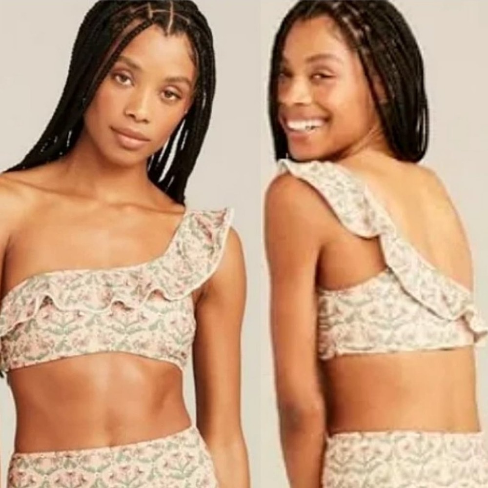 NWT Roberta Roller Rabbit Women's Hampton One Shoulder Bikini Top Size XS